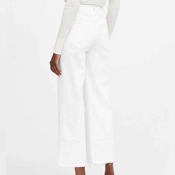 Banana Republic White High Rise Wide-Leg Crop Jean - Picture 2 of 5